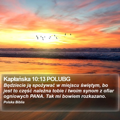 Kapłańska 10:13 POLUBG Bible Verse Image
