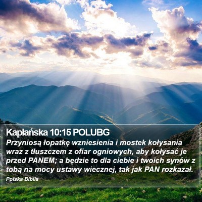 Kapłańska 10:15 POLUBG Bible Verse Image