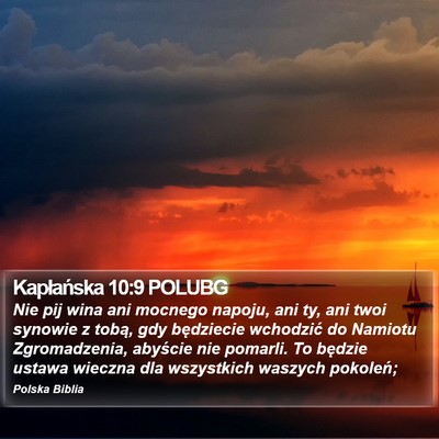 Kapłańska 10:9 POLUBG Bible Verse Image