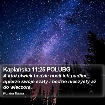 Kapłańska 11:25 POLUBG Bible Verse Image
