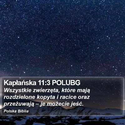 Kapłańska 11:3 POLUBG Bible Verse Image