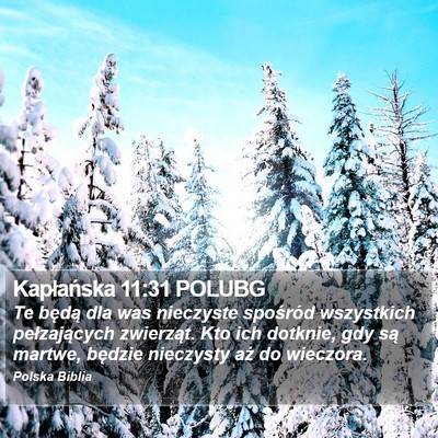 Kapłańska 11:31 POLUBG Bible Verse Image