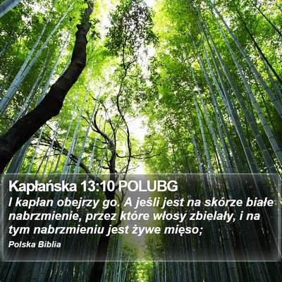 Kapłańska 13:10 POLUBG Bible Verse Image