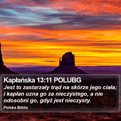 Kapłańska 13:11 POLUBG Bible Verse Image