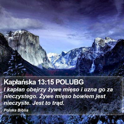 Kapłańska 13:15 POLUBG Bible Verse Image