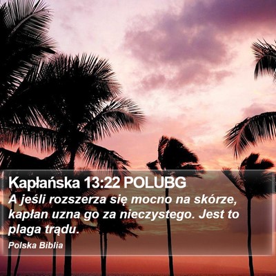 Kapłańska 13:22 POLUBG Bible Verse Image