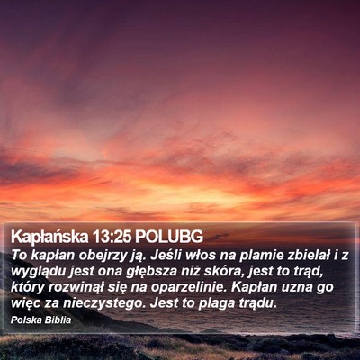 Kapłańska 13:25 POLUBG Bible Verse Image