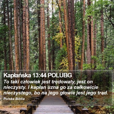 Kapłańska 13:44 POLUBG Bible Verse Image