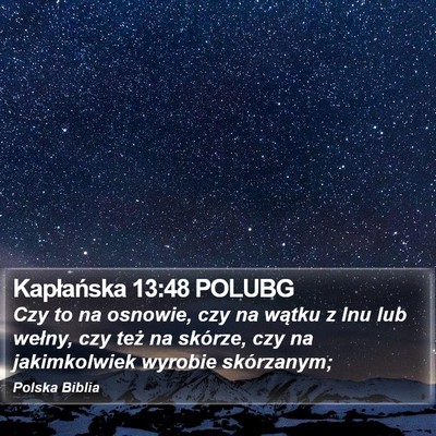 Kapłańska 13:48 POLUBG Bible Verse Image
