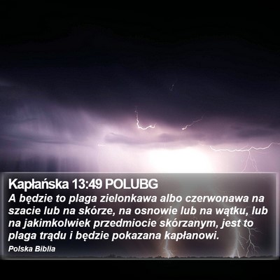 Kapłańska 13:49 POLUBG Bible Verse Image