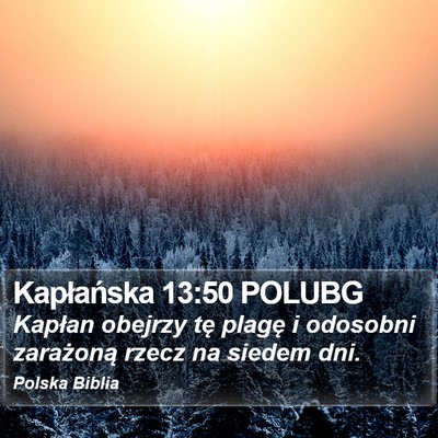 Kapłańska 13:50 POLUBG Bible Verse Image