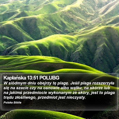 Kapłańska 13:51 POLUBG Bible Verse Image