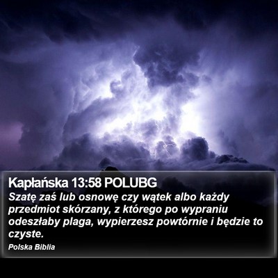 Kapłańska 13:58 POLUBG Bible Verse Image