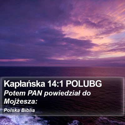 Kapłańska 14:1 POLUBG Bible Verse Image