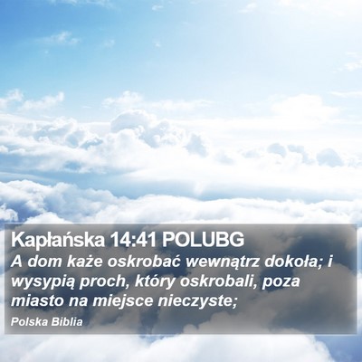 Kapłańska 14:41 POLUBG Bible Verse Image