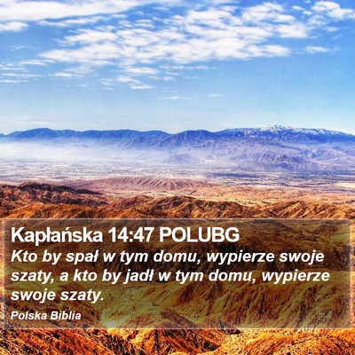 Kapłańska 14:47 POLUBG Bible Verse Image