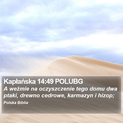 Kapłańska 14:49 POLUBG Bible Verse Image
