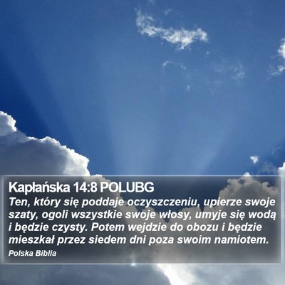 Kapłańska 14:8 POLUBG Bible Verse Image