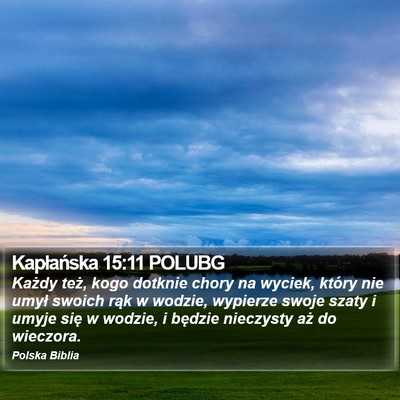 Kapłańska 15:11 POLUBG Bible Verse Image