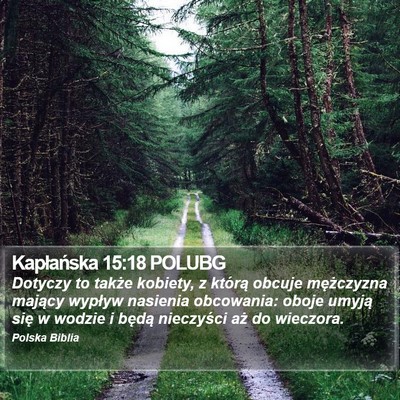 Kapłańska 15:18 POLUBG Bible Verse Image