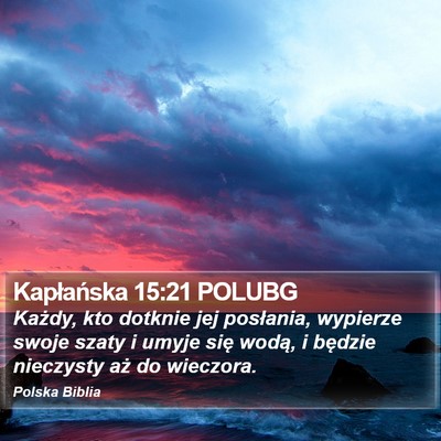 Kapłańska 15:21 POLUBG Bible Verse Image
