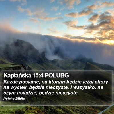 Kapłańska 15:4 POLUBG Bible Verse Image
