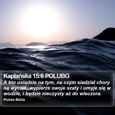 Kapłańska 15:6 POLUBG Bible Verse Image