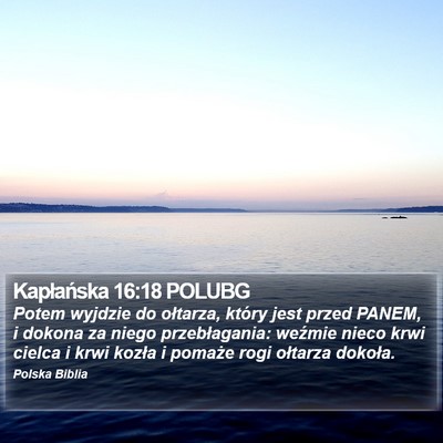Kapłańska 16:18 POLUBG Bible Verse Image
