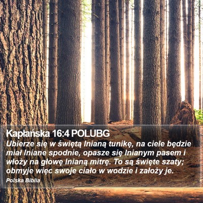 Kapłańska 16:4 POLUBG Bible Verse Image
