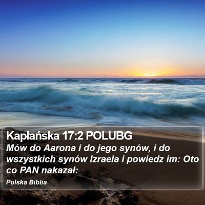 Kapłańska 17:2 POLUBG Bible Verse Image