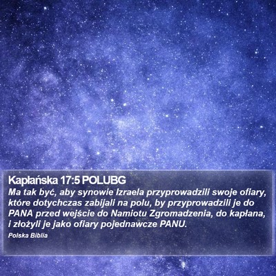 Kapłańska 17:5 POLUBG Bible Verse Image