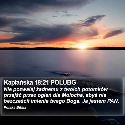 Kapłańska 18:21 POLUBG Bible Verse Image