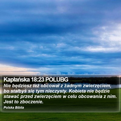Kapłańska 18:23 POLUBG Bible Verse Image