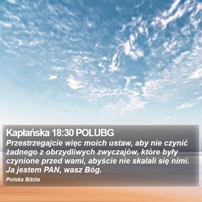 Kapłańska 18:30 POLUBG Bible Verse Image