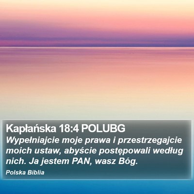 Kapłańska 18:4 POLUBG Bible Verse Image