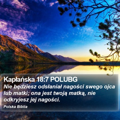 Kapłańska 18:7 POLUBG Bible Verse Image