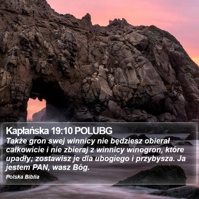 Kapłańska 19:10 POLUBG Bible Verse Image
