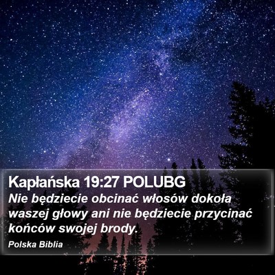 Kapłańska 19:27 POLUBG Bible Verse Image