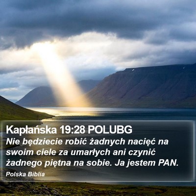 Kapłańska 19:28 POLUBG Bible Verse Image
