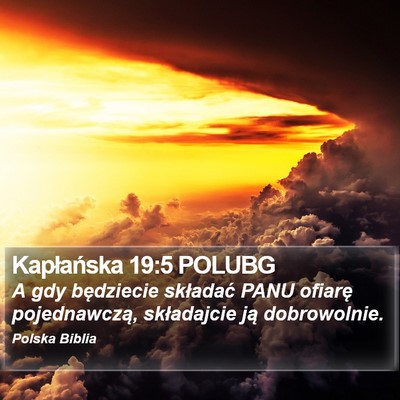 Kapłańska 19:5 POLUBG Bible Verse Image