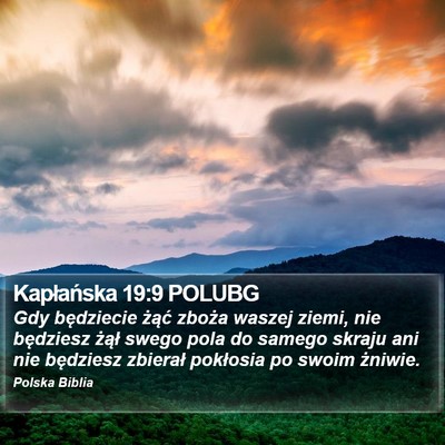 Kapłańska 19:9 POLUBG Bible Verse Image