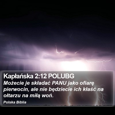 Kapłańska 2:12 POLUBG Bible Verse Image