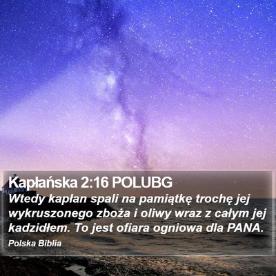 Kapłańska 2:16 POLUBG Bible Verse Image