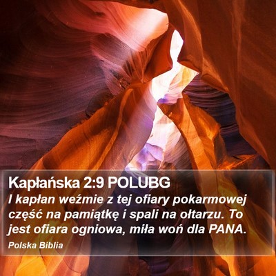Kapłańska 2:9 POLUBG Bible Verse Image