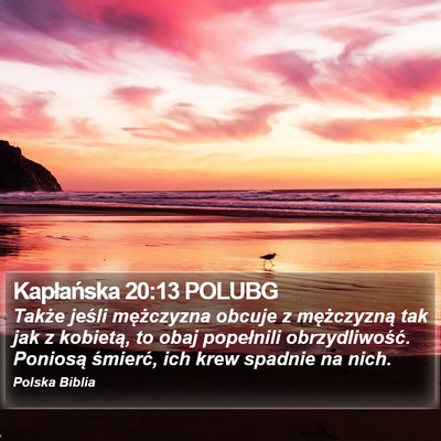 Kapłańska 20:13 POLUBG Bible Verse Image