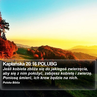 Kapłańska 20:16 POLUBG Bible Verse Image