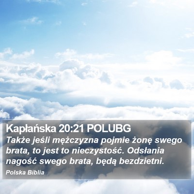 Kapłańska 20:21 POLUBG Bible Verse Image