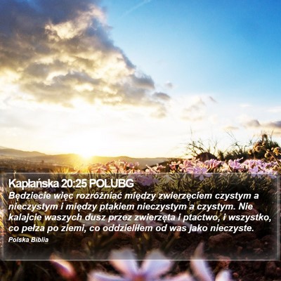Kapłańska 20:25 POLUBG Bible Verse Image