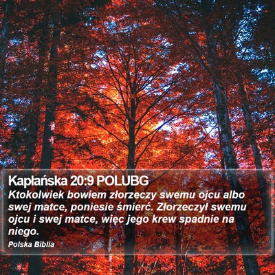 Kapłańska 20:9 POLUBG Bible Verse Image