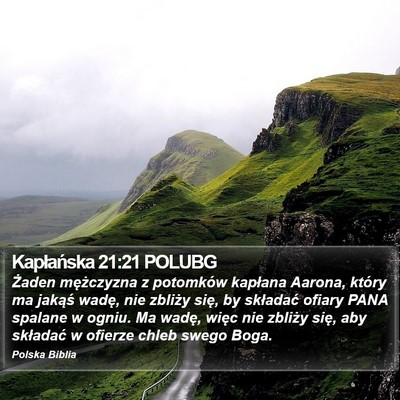 Kapłańska 21:21 POLUBG Bible Verse Image
